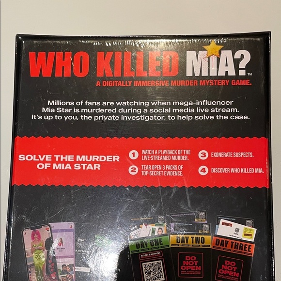 *NEW* Who Killed Mia? A Digitally Immersive Murder Mystery Card Game - Picture 6 of 14
